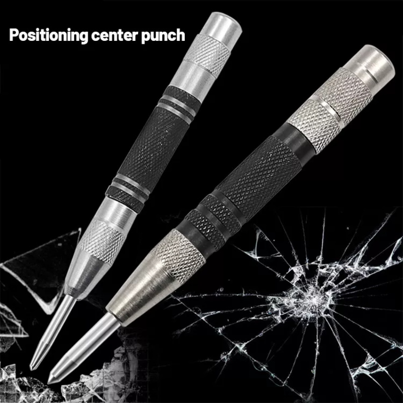 Punzón central automático, taladro de Metal General para carpintería, herramientas manuales de punzón automático con resorte ajustable para Metal y madera