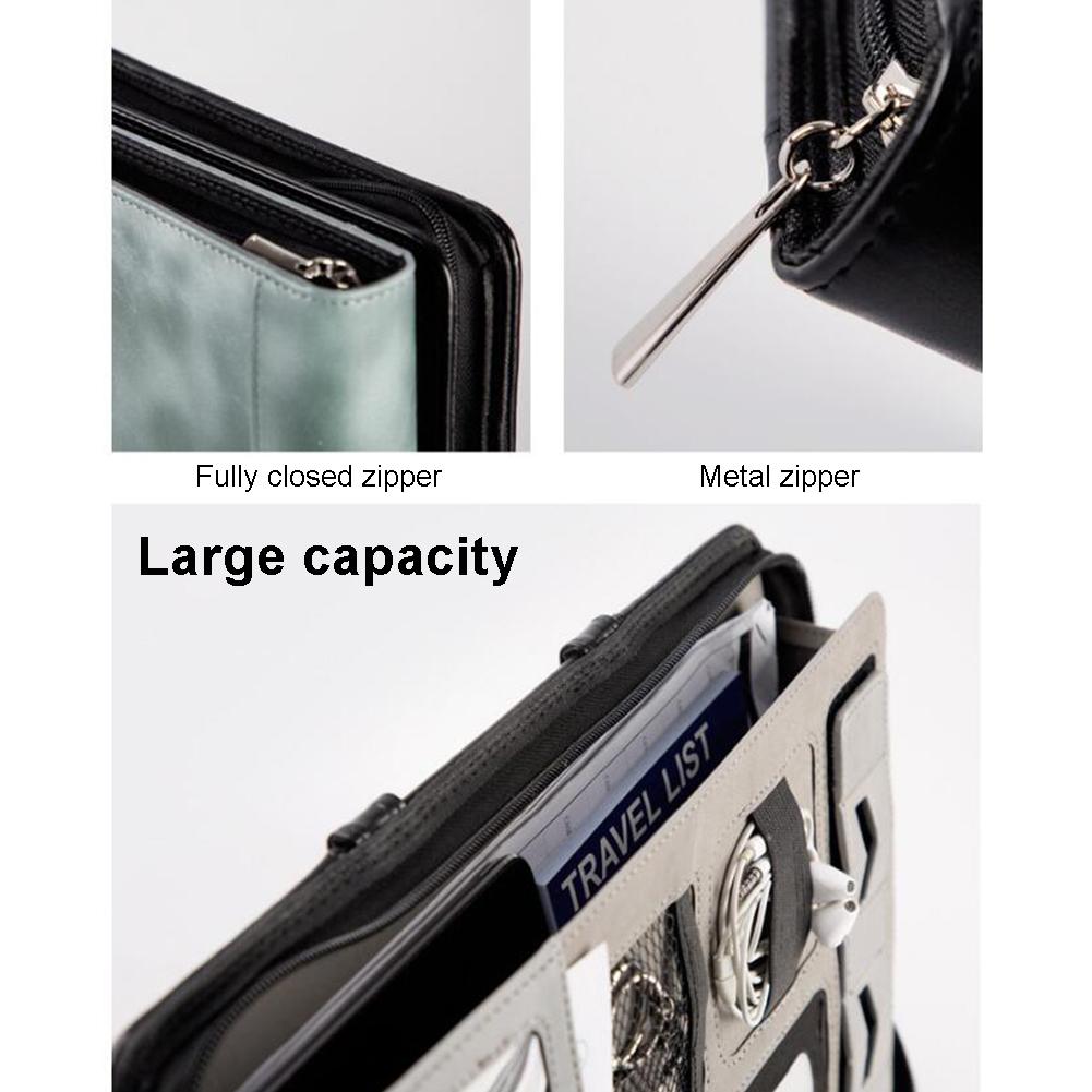 Luxury PU Leather Business Files Bag Multi-Purpose Magazine Tablet Phone Earphones Carrying Bag Card Organizer Document Folder