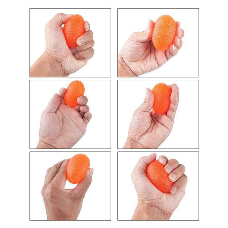 1pc Gel Egg Stress Ball Hand Exercise Finger Relax Squeeze Relief Adults Toys