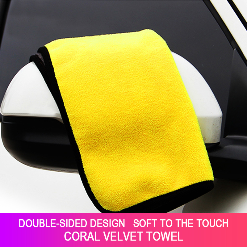 3 stilarter plys mikrofiber håndklæde bilvask håndklæde bil rengøring tørringsklud auto detaljering bilpleje polering vask håndklæde til bil