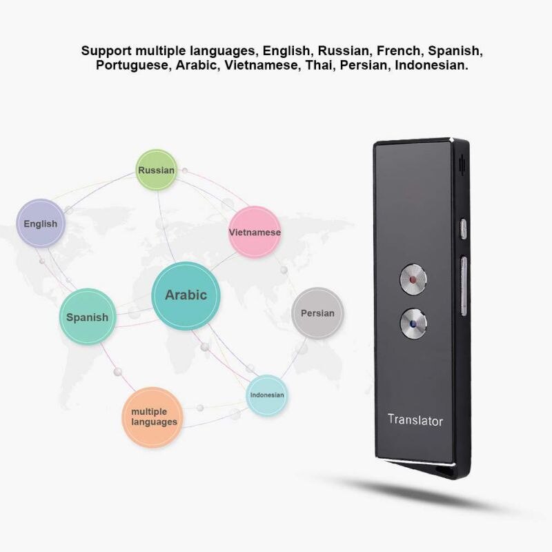 Bluetooth Portable Smart Translator For Real-Time Intelligent Multi-Language Voice Text Translation Device, More Than 40 Langu
