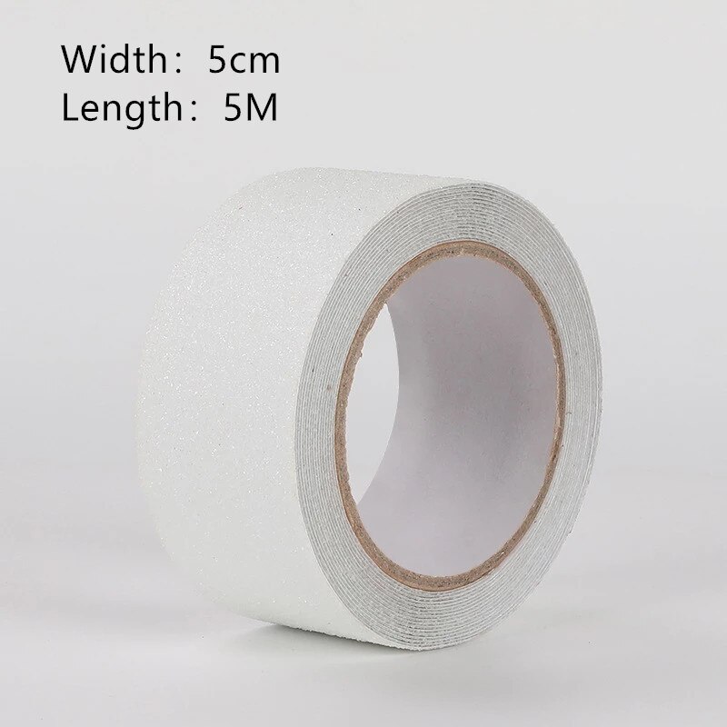 5M Anti-Slip Tape Non Slip Stickers Traction Stairs Floor Safety High Friction Abrasive Adhesive Tape Pad: 5cm