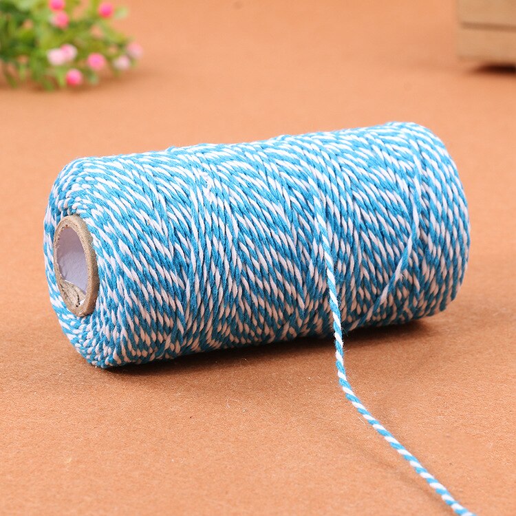 100m/roll DIY Colorful 2ply Bakers Twine String Cotton Cords Rope Wedding Party home Decoration Christmas DIY Wrapping: 9