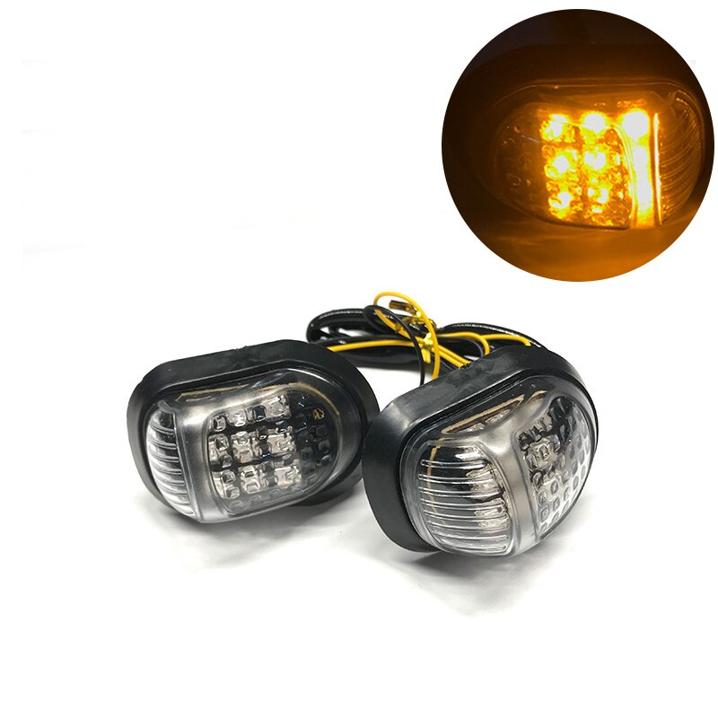 Luces LED intermitentes para motocicleta, indicadores de iluminación de 12V, intermitentes, luz amarilla intermitente, accesorios para moto