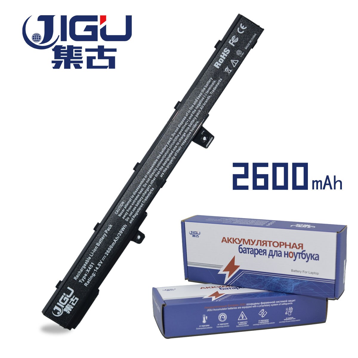 JIGU Laptop Battery A31N1319 X551M A41N1308 A31LJ91 For Asus X451CA X451 X551 X451C X451M X551C X551CA