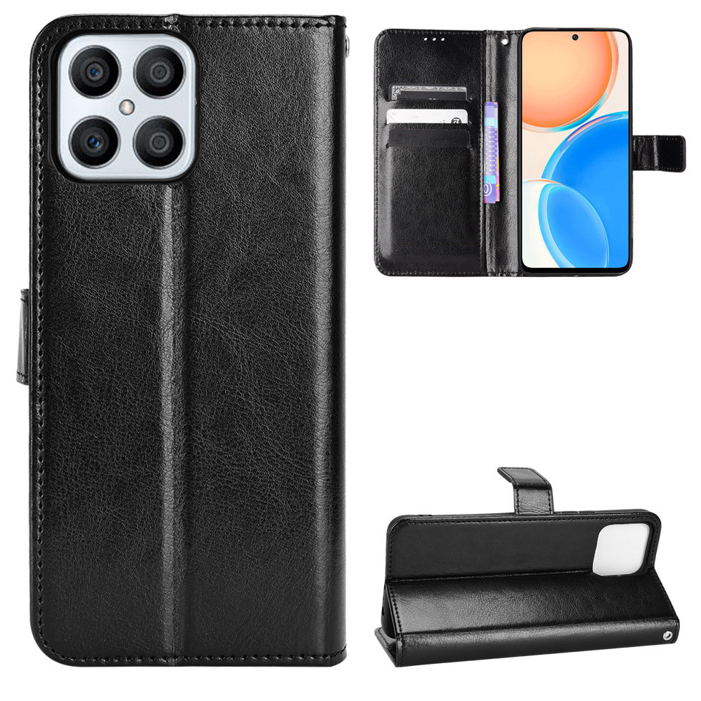 Voor Huawei Honor X8 Case Luxe Pu Leather Card Slots Wallet Lanyard Stand Shockproof Case Voor Huawei HonorX8 Telefoon Tassen