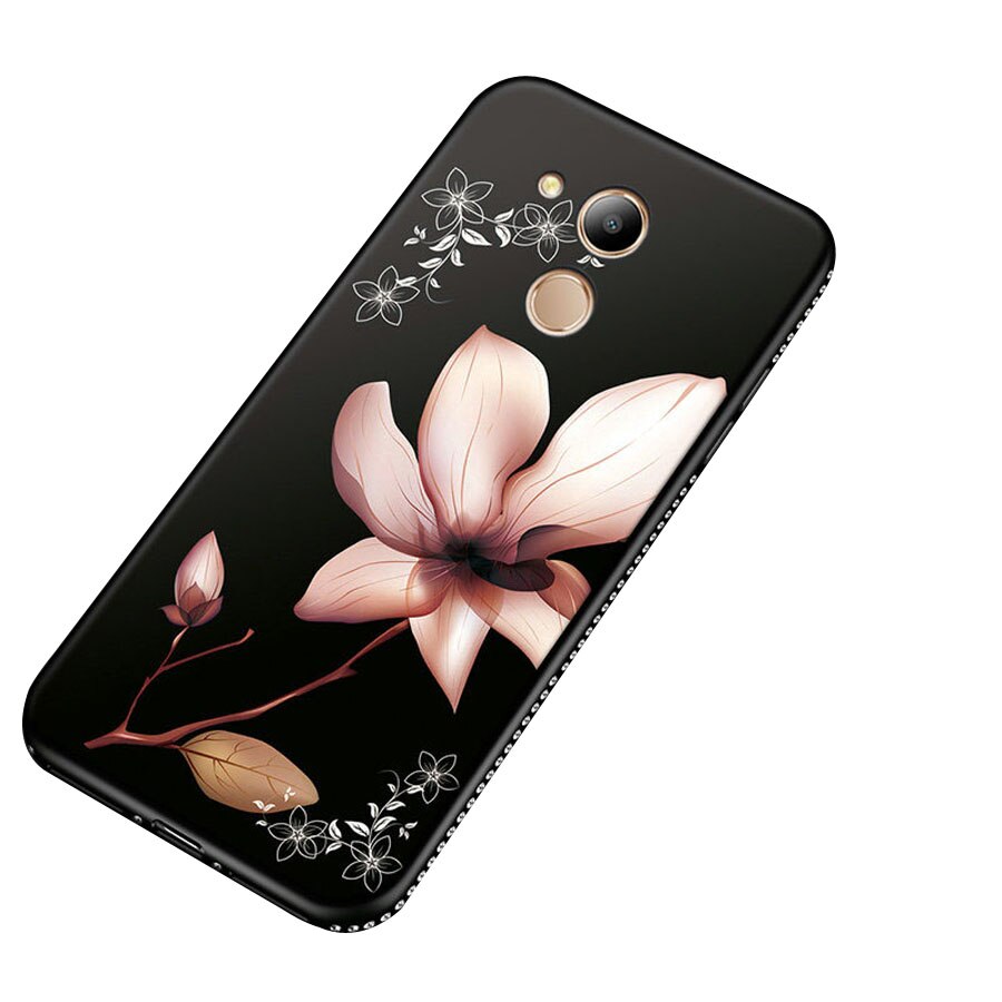 JFVNSUN Rhinestone Case Voor Huawei Honor 6C Pro Soft TPU 3D Reliëf Bloem Patroon Beschermhoes voor Huawei Honor 6C pro Gevallen: honor 6C / hei-baihe
