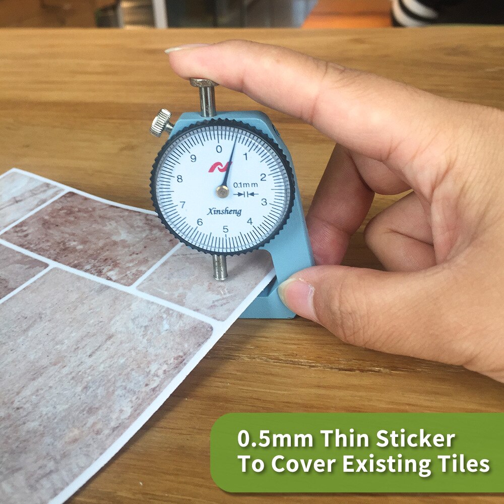 10/15cm x 25 pieces Stone pattern Tile stickers home deco Self-adhesive PVC wallsticker waterproof Renewed sticker for bathroom