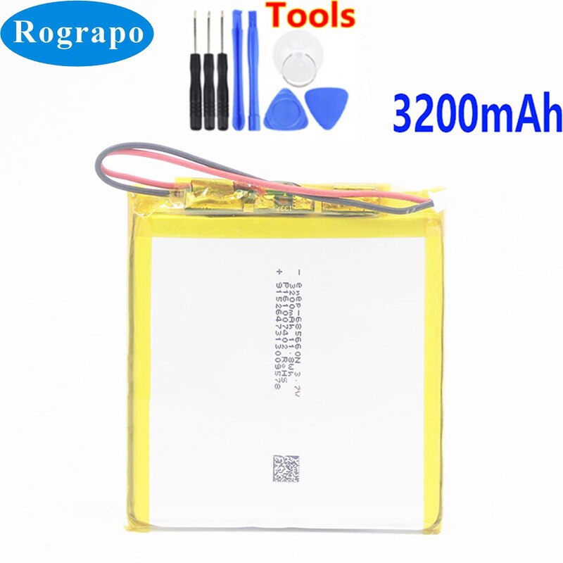 Nuova batteria per HIFIMAN HM-601 HM-602 accumulatore per lettore di HM-603S 3.7V 3200mAh batteria di ricambio 2 fili spina + strumenti