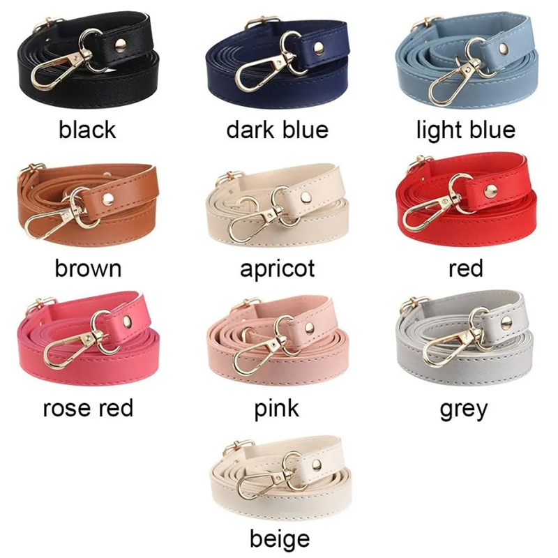 1PC 130cm Leather Shoulder Strap Buckle Bag Accessories Crossbody Bag Strap Handbag Handle Replacement Bag Belt