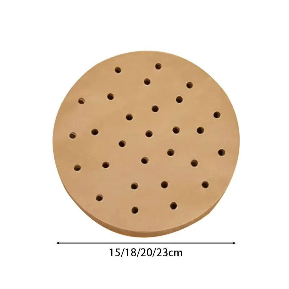 100 Stuks Houtpulp Papers Lucht Friteuse Papier Vierkante Ronde Non-stick Olie-absorberende Stoomboot Liners Bakken Gebruiksvoorwerpen keuken Bakvormen