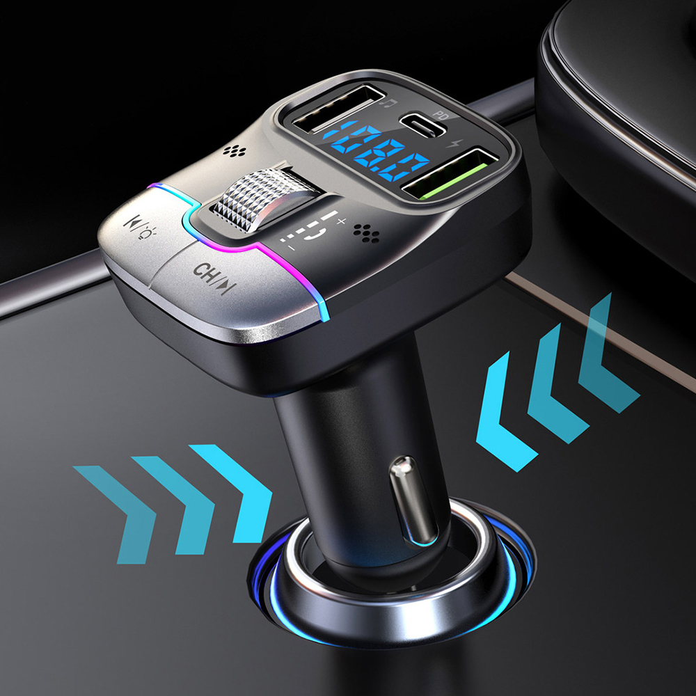 Lecteur MP3 de voiture compatible Bluetooth GZ01, chargeur de charge rapide, téléphone mains libres, sonore sans perte, adaptateur de voiture BT sans fil
