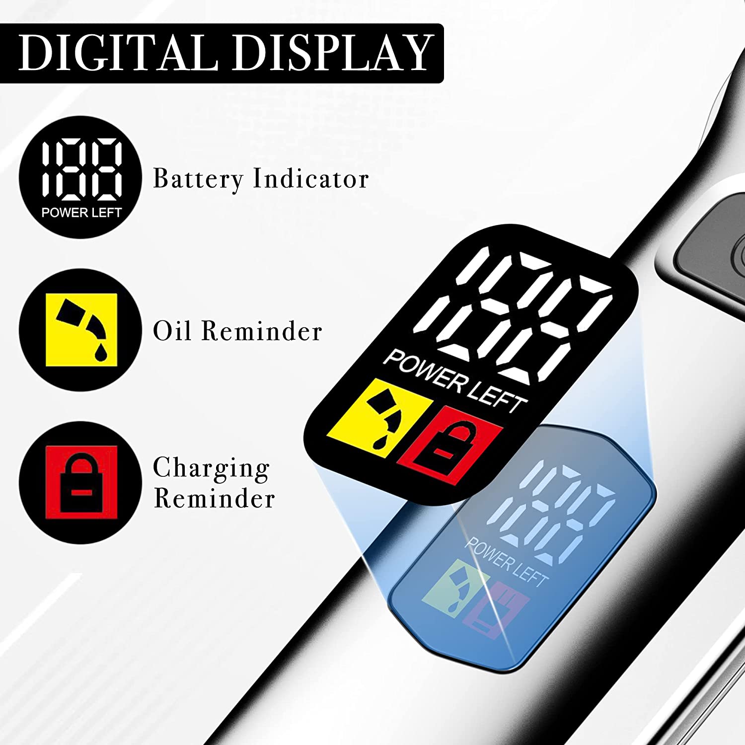 All Metal Herren Professionelle Haarschneidemaschine LCD Haarschneider für Männer Friseursalon Leistungsstarke Finishing Bart Haarschneidemaschine