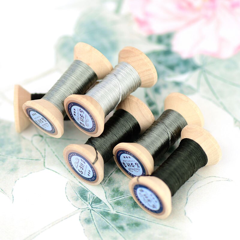 Hand embroidery embroidery silk 20 meters per thread thread silk hand embroidery thread Grey green