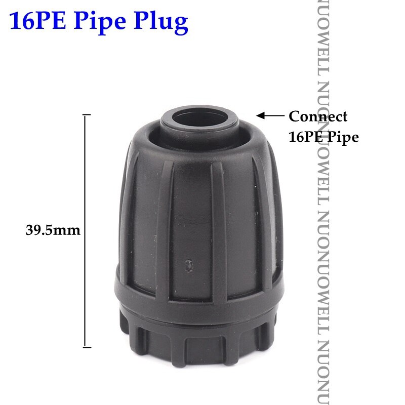 2 stuks 16mm irrigatie pe buisconnectoren borgmoeren tuinwaterconnector landbouwbewateringsbuis slangkoppelingen buisverbindingen: 16pe eindkappen
