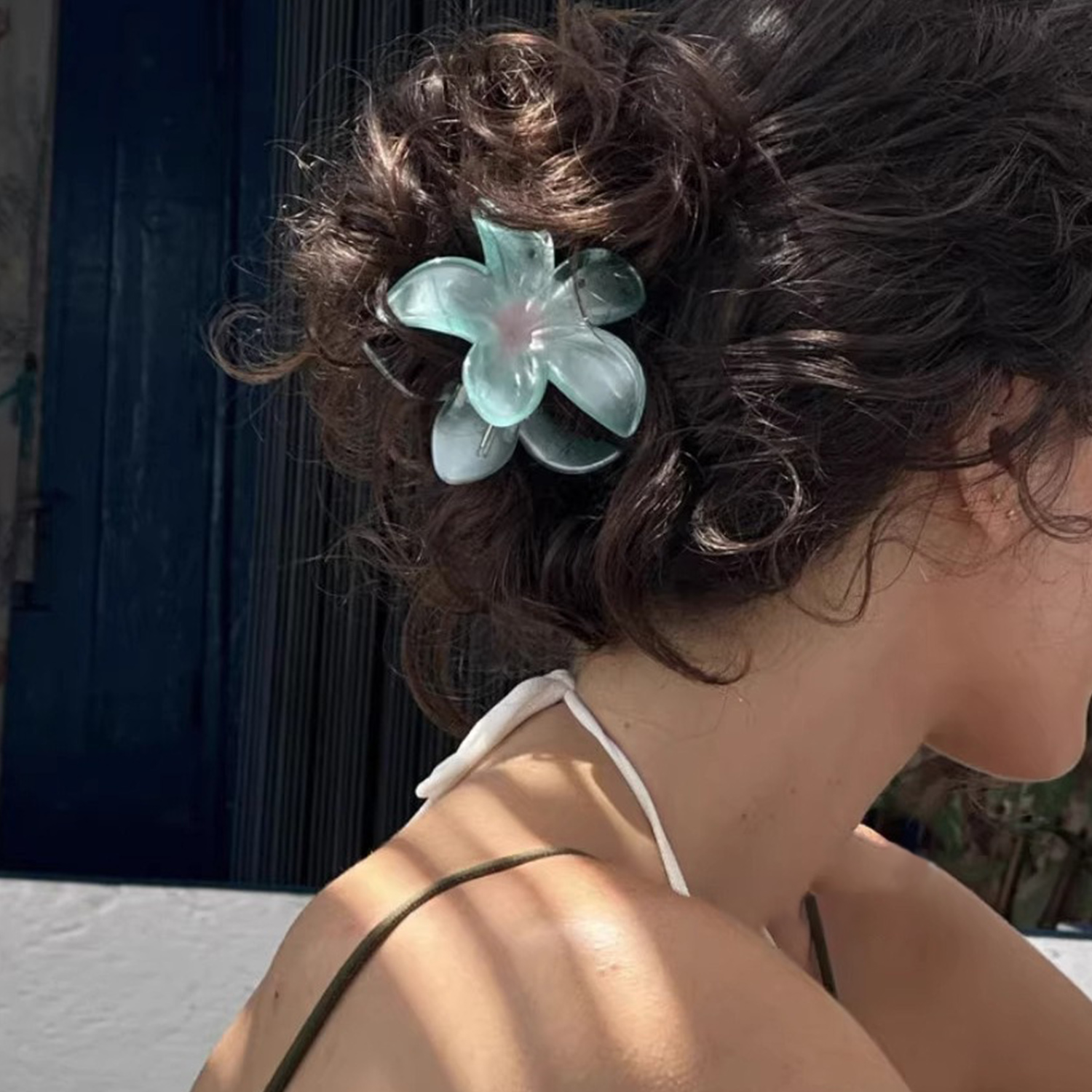 Bohemia Style Flower Hair Claws para mulheres, Crab Clamp, presilhas, gradiente hairpin, grampos de cabelo, praia havaiana, acessórios para meninas