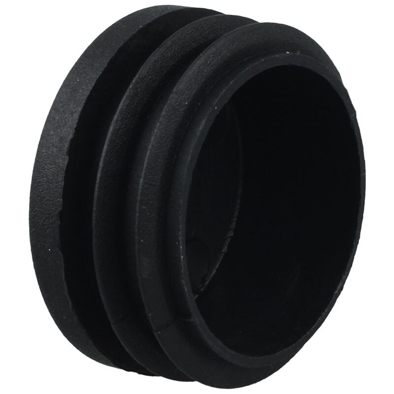 4 Pcs Black Plastic 40mm Dia Round Tubing Tube Insert Caps Covers