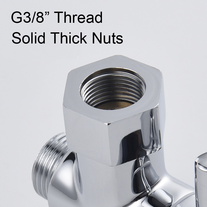 Schlecht Wc Bidet Ventil 3/8 "Durcheinander T Adapter Umsteller Verchromt Bidet Shattaf Spritzgerät Kontrolle Wasser abschaltung Ventil schwarz