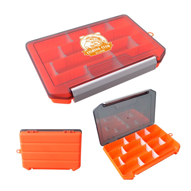 Fishing Box Plastic Fisherman Tackle Box Bait Container Hook Lure Tool Case Box Accessories Storage Supplies Organizer for Carp: Orange