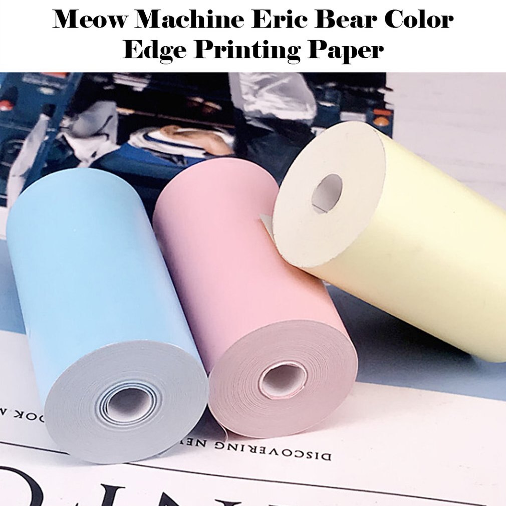 Kleurrijke Pocket Printer Speciale Printpapier 57*30Mm Thermisch Printen Papier Met Lijm Afdrukken Papier Sticker Papier