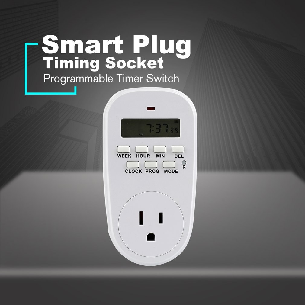 Eu/dk/us stik 24 timers programmerbar mekanisk timer ugentlig digital smart timing kontakt nedtælling automatisk sluk kontakt stik