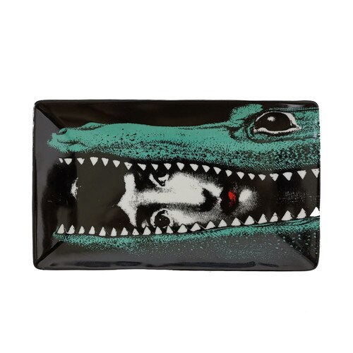 Human Face Plate Jewelry Storage Dish Ornaments Rectangular Tray Candle Holder Jar Candelabra Home Decoration tray: 2