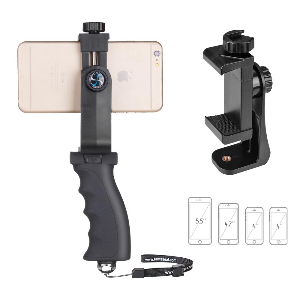 Cellulare rotativo Hand Grip Holder Telefono Mobile Stabilizzatore Selfie Bastone del Giunto Cardanico Staffa Morsetto per il iPhone XR XS XSMAX X 8 7 6 più