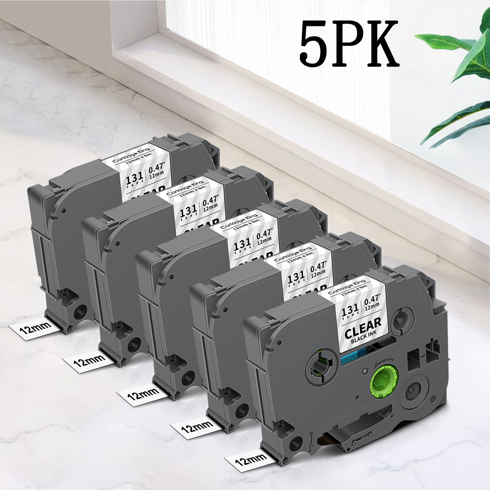 5PK TZe231 Compatible pour Brother p-touch 12mm ruban d'imprimante TZe ruban TZe 231 TZ 131 631 remplacer pour fabricant d'étiquettes Brother PTH110: K