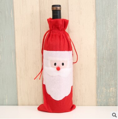 Kerstversiering Kerstman Rode Wijn Fles Zak Rode Wijn Zak Bag Champagne Wijn Set