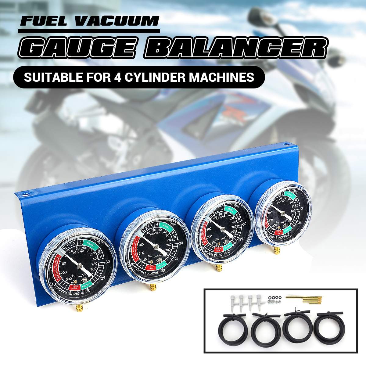 Motorcykel brændstof vakuum karburator synkronisering værktøj carb sync gauge 2/ 4 cylinder til motorcykel motorcykel carbs universal carbu