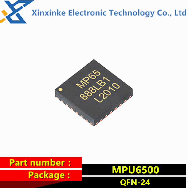Mpu -6500 qfn -24 mpu 6500 mpu 6050 mpu -6050 accelerometer gyroskop 3- axlig sensor  i2c spi imu 6-- axlig mems rörelsespårningsenhet med