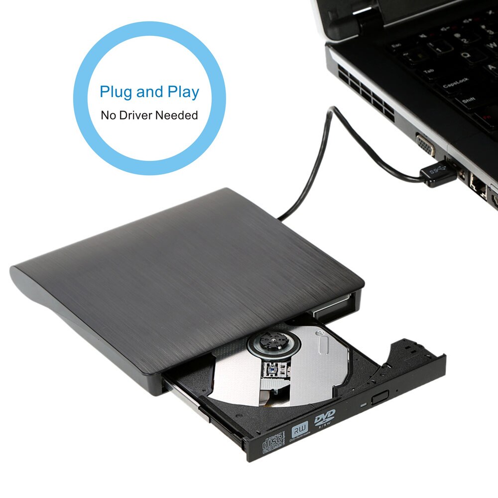 Draagbare USB 3.0 DVD-RW Externe DVD Drive DVD Speler Brander Writer Ultra Slanke DVD ROM Speler voor Linux Windows Mac OS