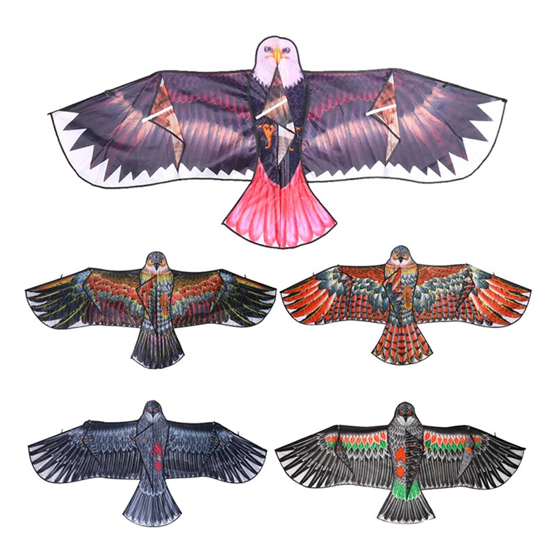 1,1 m Flache Adler Drachen Mit 30 Meter Drachen Linie freundlicher Drachen draussen Spielzeug Garten Spielzeug Tuch Windsack Vogel fliegen Für Ki A3Q0