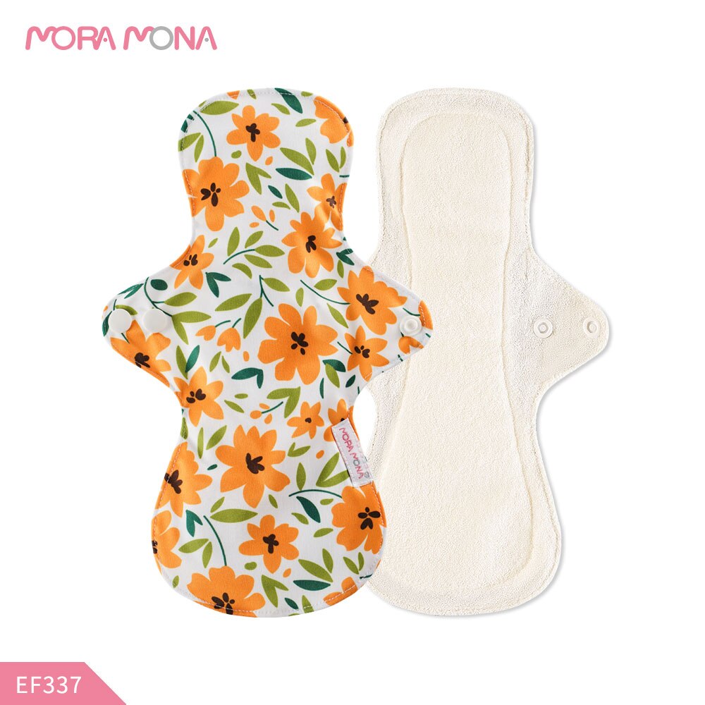 Mora Mona Reusable Menstrual Pad For Heavy Flow Large Size Breathable Women Cloth Pad 5 Pieces: EF337