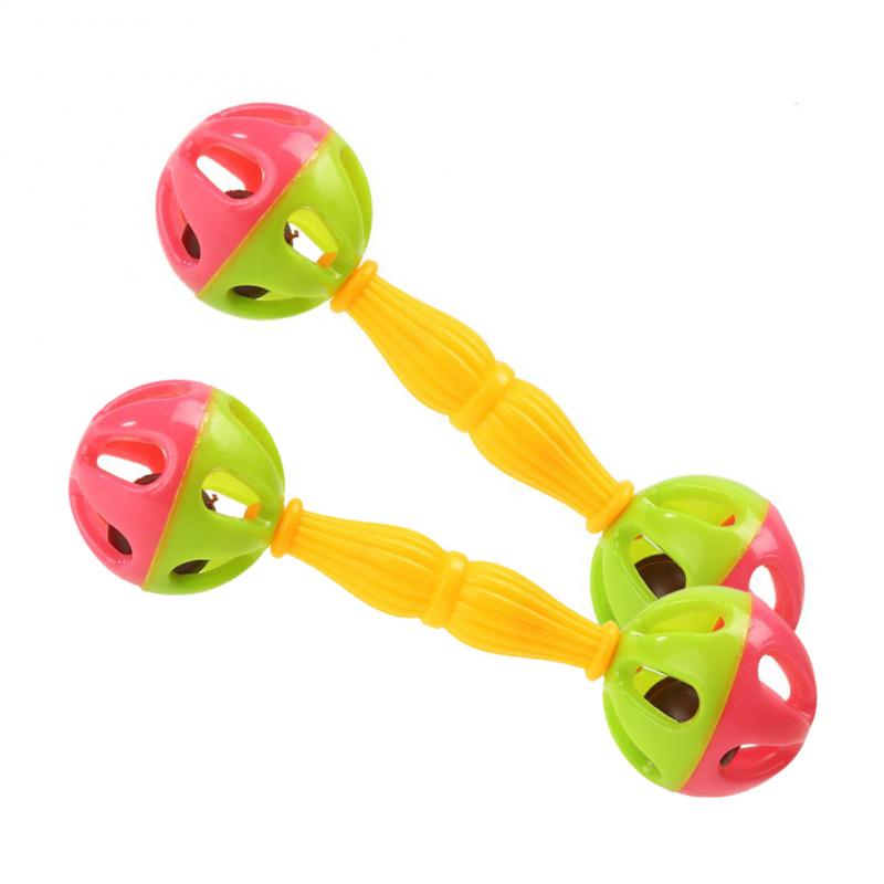 Baby Rattles Toy Intelligence Grasping Gums Plastic Hand Bell Rattle Funny Educational Mobiles Toys Early Development Toy TXTB1