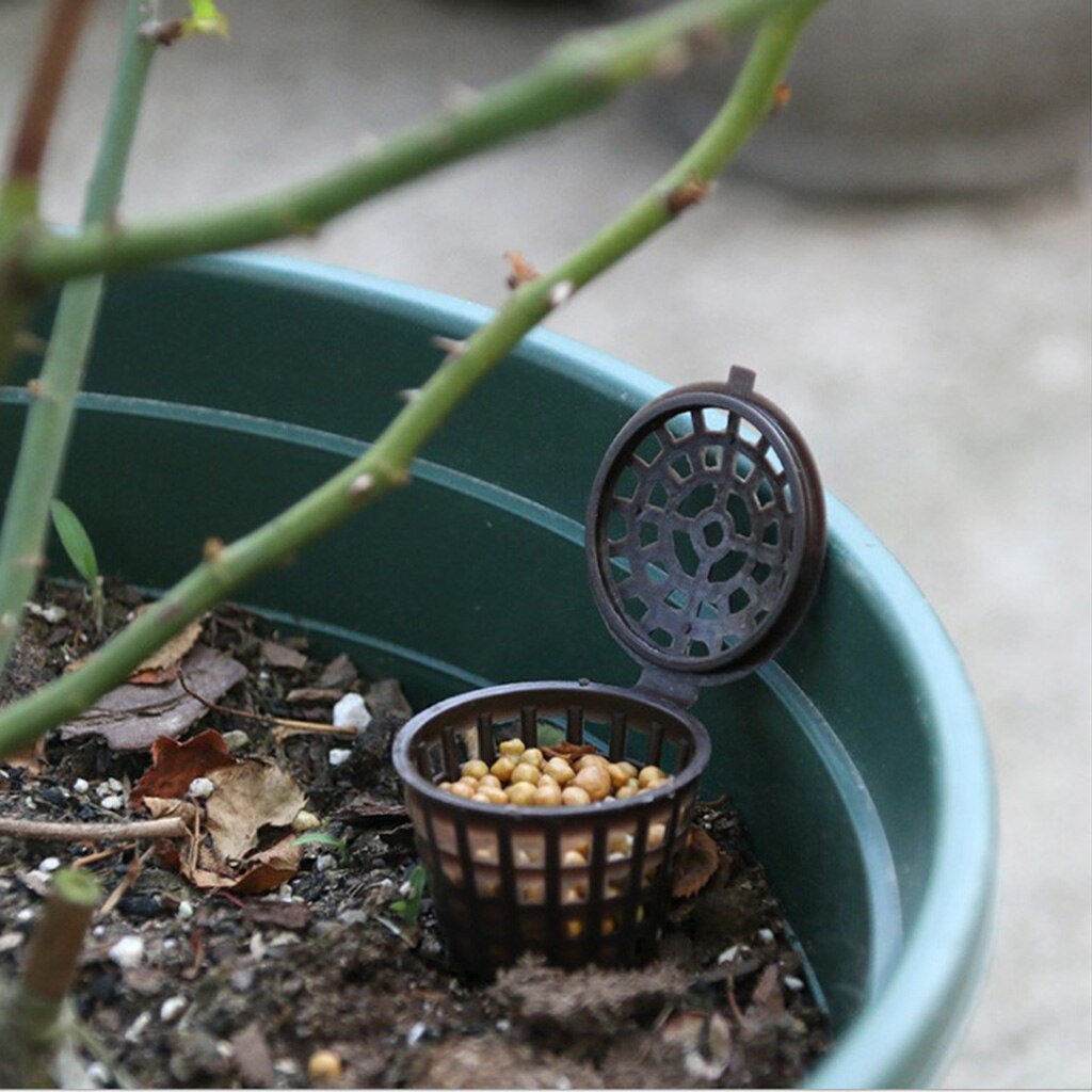 Atyhao Düngerboxen Aus Kunststoff – 20 Stück, Mit Deckel, Für Bonsai & Pflanzen, Einfache Langzeitdüngung