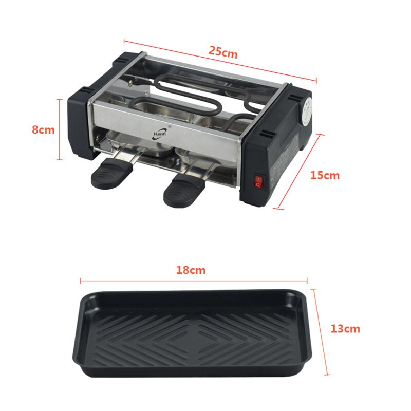 Kbxstart-Mini Grill électrique 220 W, grille électrique multifonction 1000 V, Barbecue sans fumée, pour pique-nique