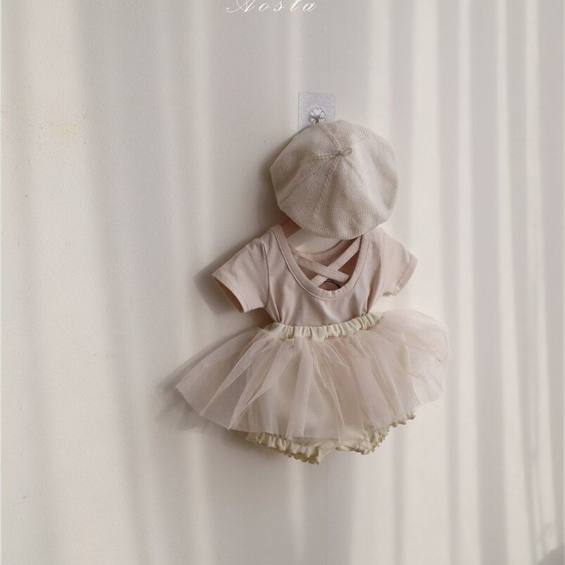 Jupe d'été pour -né fille, Adorable, beige/kaki, en tulle, tutu de princesse pour fête de mariage, pour enfants 0-24m