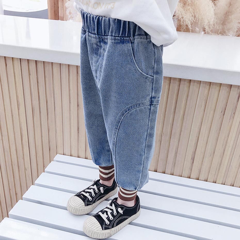 Jean pour filles Patchwork enfant en bas âge jean motif rayé jean Infantil Style décontracté enfant en bas âge fille vêtements