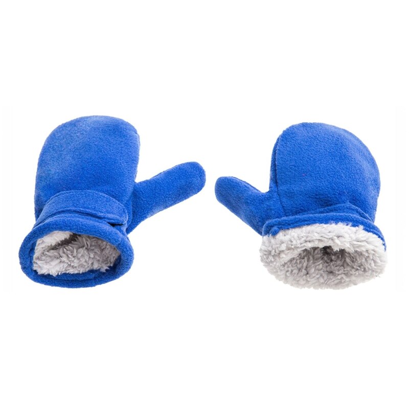 Winter Warm Dikker Baby Handschoenen Peuter Infant Winter Wanten Gevoerd Met Fleece Easy-On Baby Jongens Baby Meisjes Outdoor wanten: blue-L