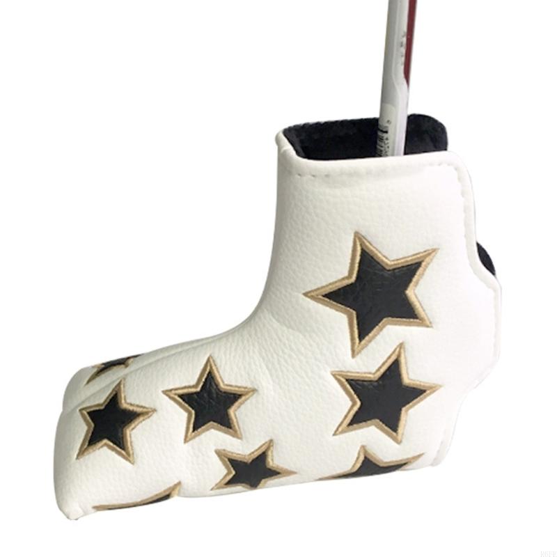 R6fe pu lederen golfijzeren headcover sterrenpatroon golfclub hoofdomslagbeschermer