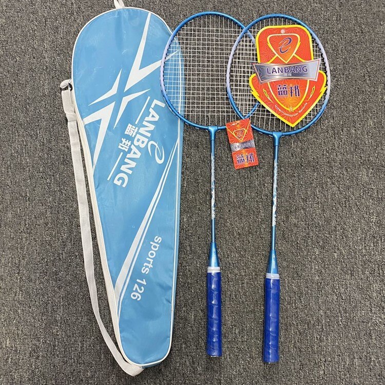 Badminton Racket Couple Titanium Alloy Split Racket Training Beginner Fitness Badminton Racket With Bags -40: 126 Blue