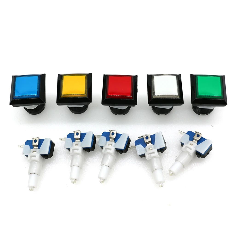 Arkade-Spiel Licht Druckknopf LED 12V beleuchtete Video-Münz automat Kran Kralle Flipper Teile mehrere Größen verfügbar