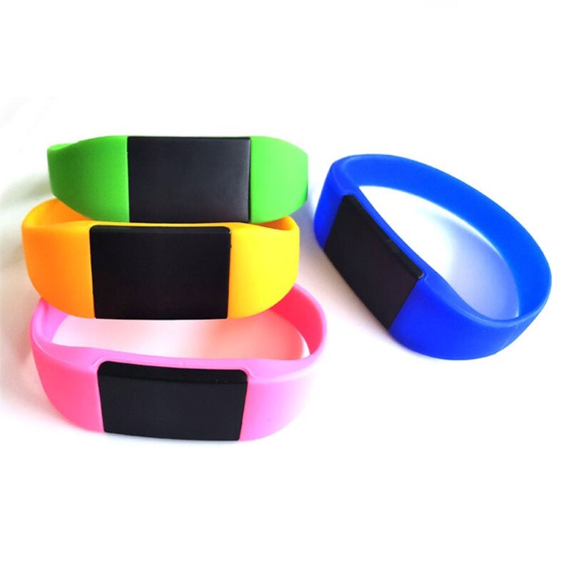 Bracelet RFID en Silicone, 125KHZ, étanche, noir, proximité de piscine, 1 pièce, TK4100, RFID