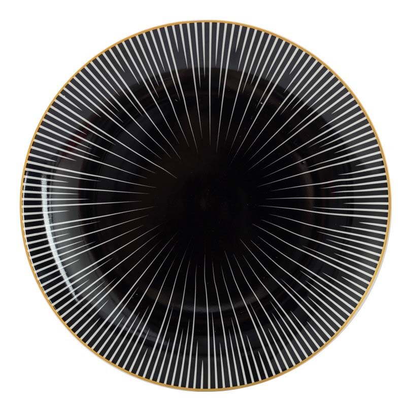 6 inch 8 inch 10 inch Geometric Pattern Ceramic Dinner Plates Tableware Ceramic Dessert Dinnerware Cake Dishes Plate: D / 8 inches