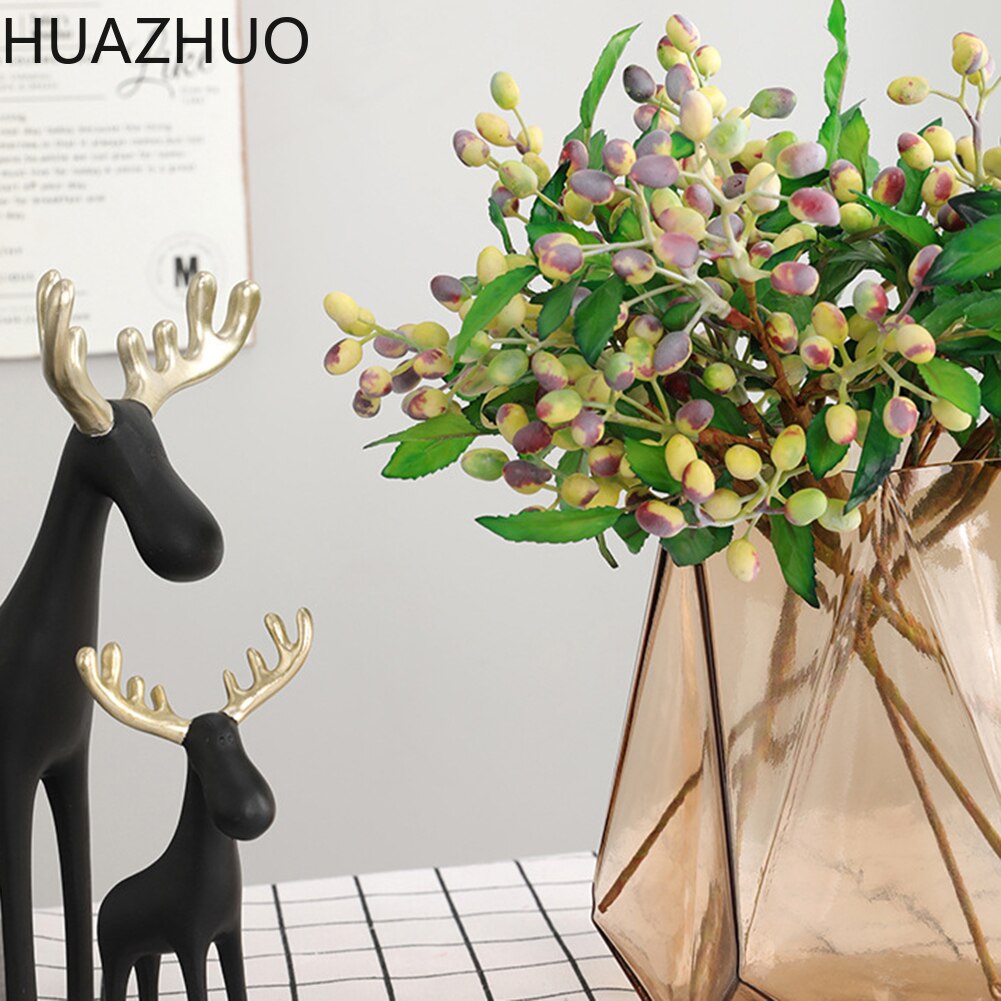 5 vorken kunstbloem bessen fruit plant tak kunstbes levendig rode hulst bessen huis guirlande bruiloft decoratie