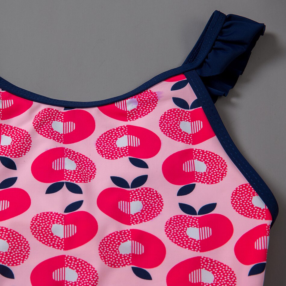 Children's Swimwear Swimsuit 7-12Years Girls One Piece Girl Apple Swimsuit One Piece Bathing Suit 1041