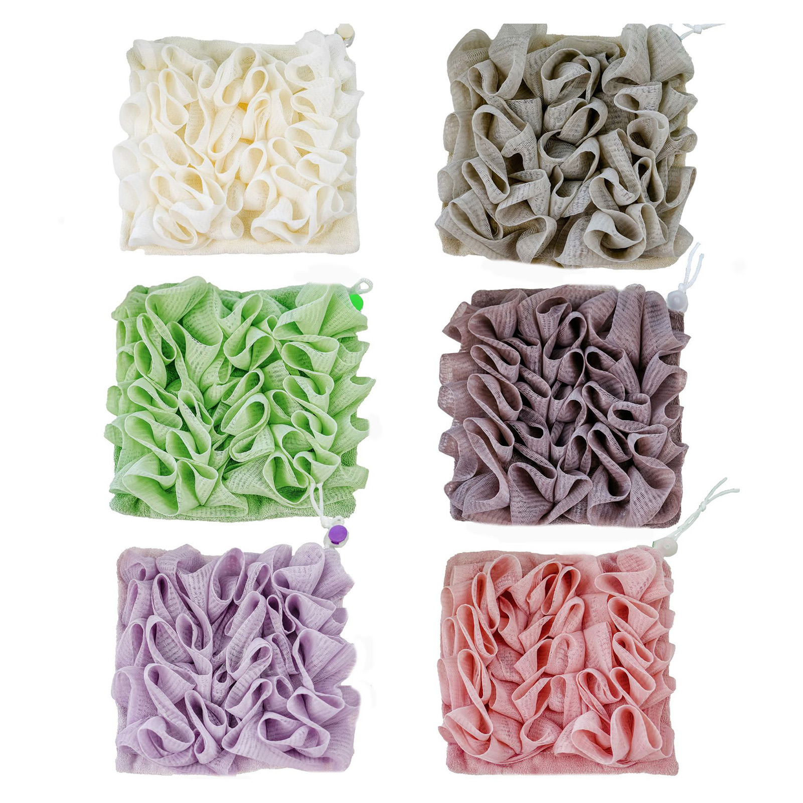 2 In1 Body Bad Spons Super Zachte Exfoliërende Loofahs Douchebal Hantable Scrub Handdoek Badbal Voor Lichaamsreinigingsborstel