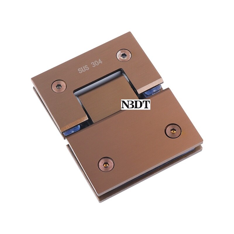 2Pcs/Lot 304 Stainless Steel 180 Degrees Frameless Glass Screen Hinge Glass To Glass Hinges Shower Enclosure Cubicle Rose Black: Rose Gold