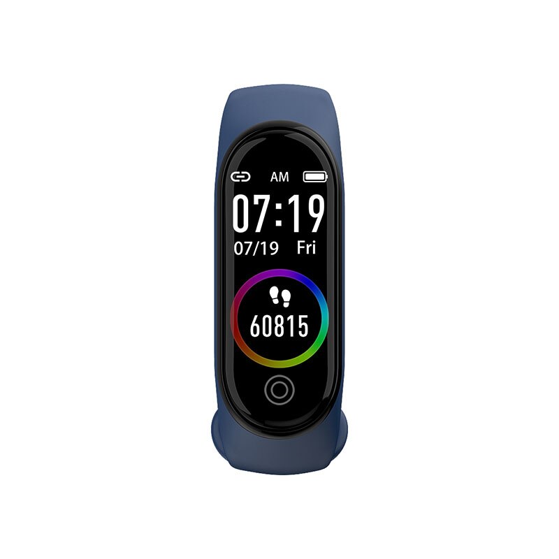 Sport skridttæller smart ur vandtæt fitness tilbehør tracker pulsmåler kvinder ur stilfuldt sports smart ur: Blå